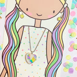 Jewellery Gift Set - HEART NECKLACE & DANGLE EARRING SET