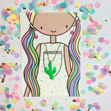 Jewellery Gift Set - CACTUS NECKLACE & DANGLE EARRING SET