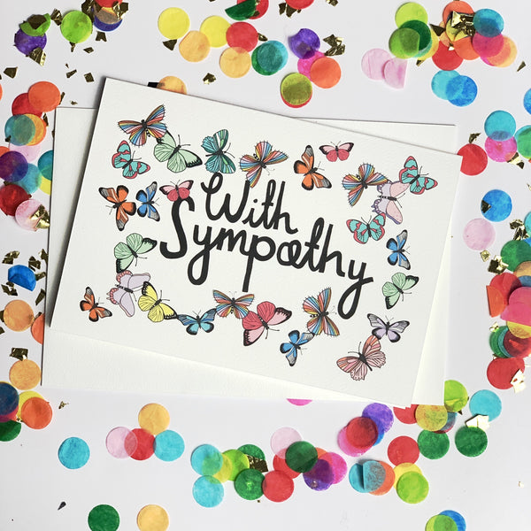 (W) Butterfly Sympathy Card