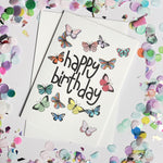 (W) Happy Birthday Butterflies Card