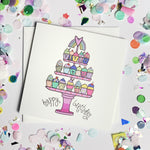 (W) Happy Birthday Cupcake  Card