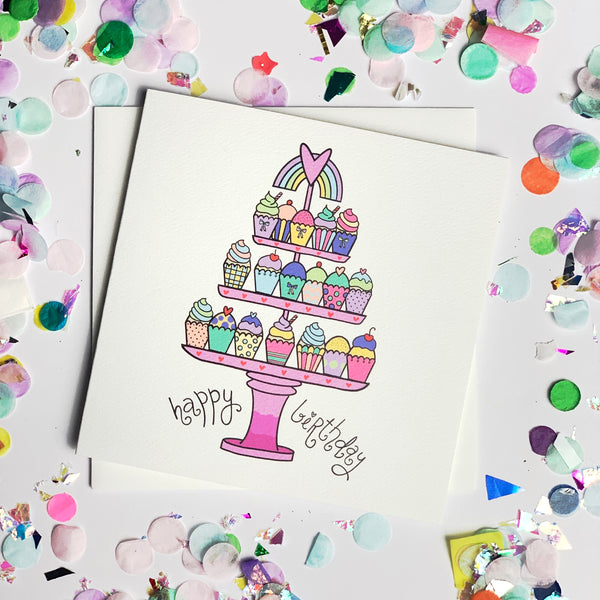 Happy Birthday Cupcake  Card