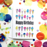Happy Birthday Icecreams Card