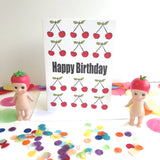 Happy Birthday Cherries Card
