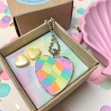 Jewellery Gift Set - Stud Earrings and Love heart Necklace