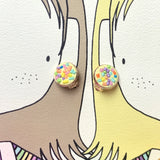 Clip On Polymer Clay Earrings