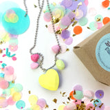 Gem Love Heart Charm Necklace