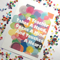 Illustration Print - Teacher Confetti