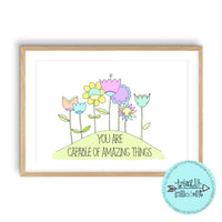 Digital Download Illustration Print - You Are Capable