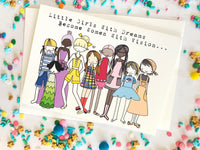 Little Girls With Dreams Card