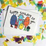 Happy Birthday Monsters Card