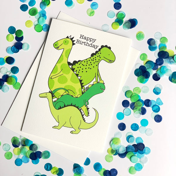 Happy Birthday Dinosaurs Card