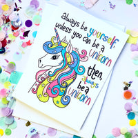 Always Be A Unicorn Card