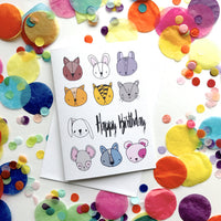 Animal Card Happy Birthday