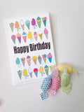 Happy Birthday Icecreams Card